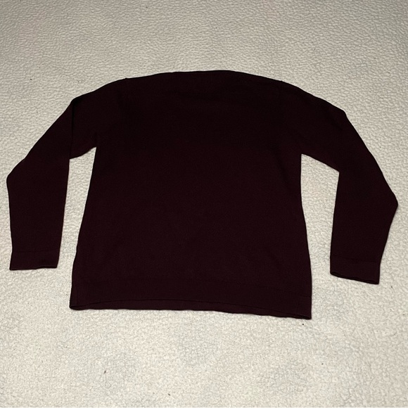 Frank and oak merino wool crewneck size medium in black cherry - Picture 3 of 5